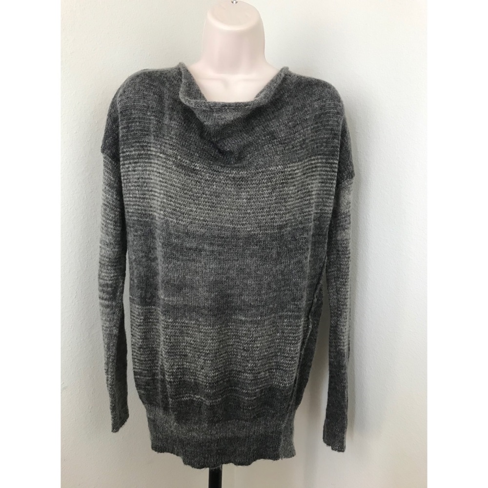 LOFT Textured Striped Cowl Neck Sweater